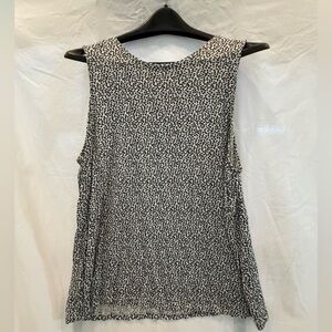 Nine West Black and White Patterned Tank Top